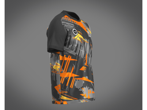 Soccer Black jersey Player 03 3D 모델