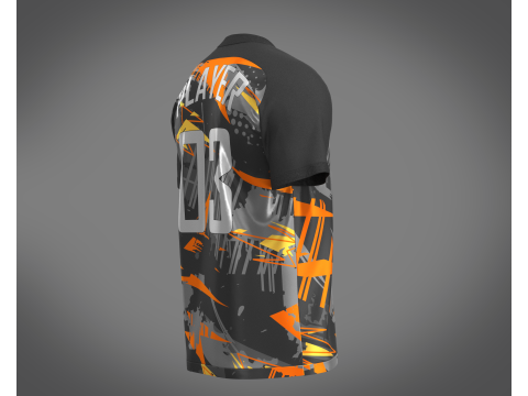 Soccer Black jersey Player 03 3D 모델