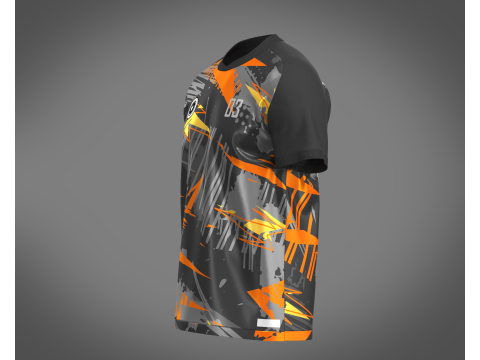 Soccer Black jersey Player 03 3D 모델