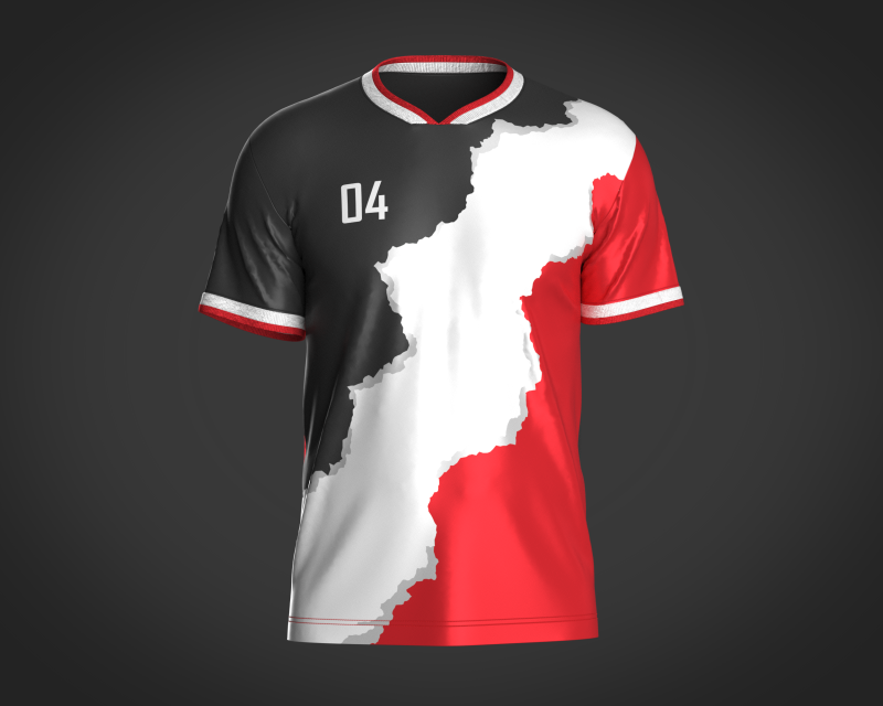 Soccer Black and Red Jersey Player-04 3Dモデル .c4d .max .obj .3ds .fbx .stl .blend