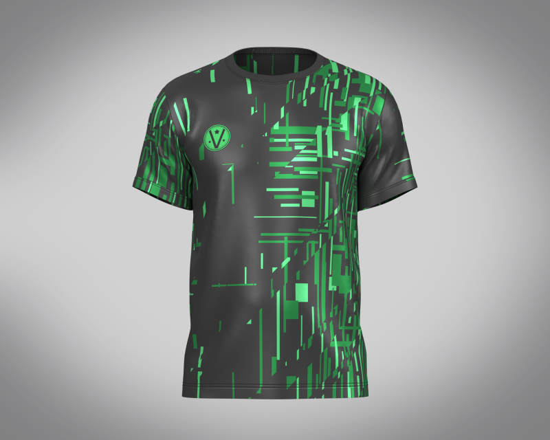 Soccer Black And Green Football Jersey Player-11 Modelo 3D .c4d .max .obj .3ds .fbx .stl .blend 