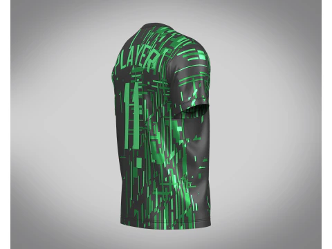 Soccer Black And Green Football Jersey Player-11 3D Model