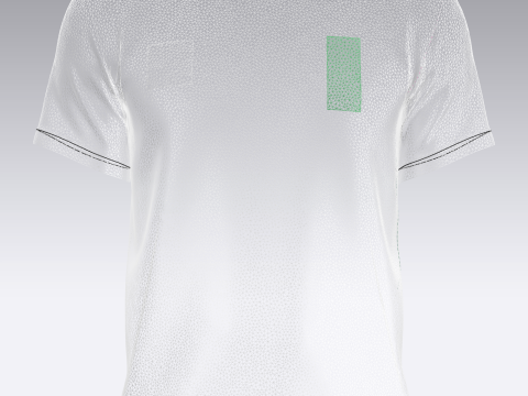 Soccer Black And Green Football Jersey Player-11 Modelo 3D