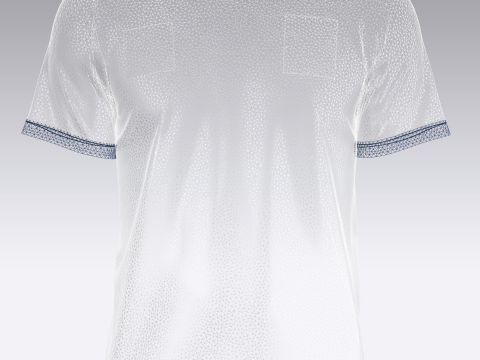 Soccer Blue and White Jersey Player 08 3D 模型