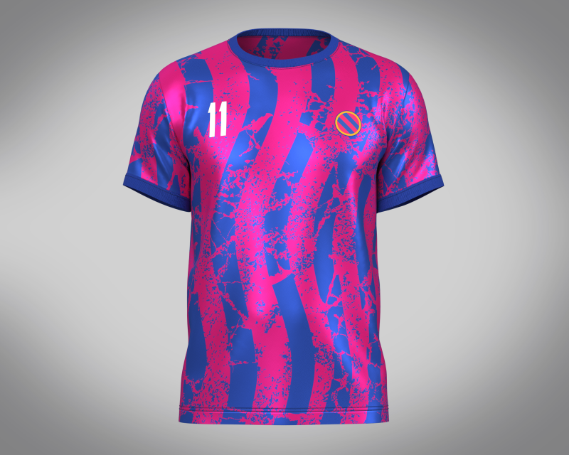 Soccer Blue And Red Jersey Player-11 Modelo 3D .c4d .max .obj .3ds .fbx .stl .blend 