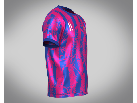 Soccer Blue And Red Jersey Player-11 Modelo 3D