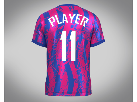 Soccer Blue And Red Jersey Player-11 Modelo 3D