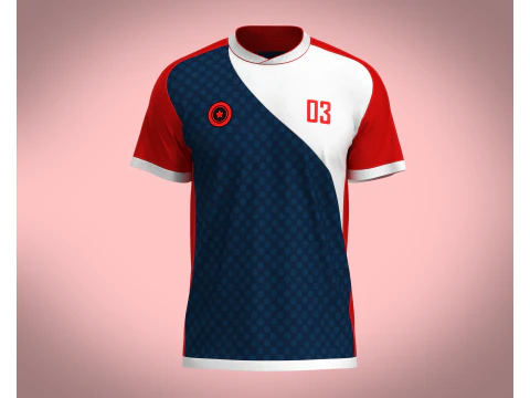 Jogador de futebol azul e vermelho-03 Modelo 3D