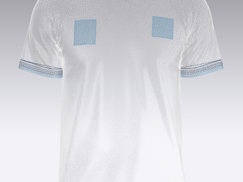 Soccer Blue jersey Player-06 3D 模型