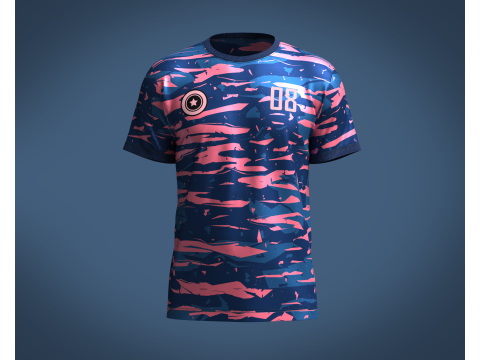 Soccer Blue Jersey Player 08 3D 모델