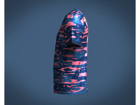 Soccer Blue Jersey Player 08 3D Model