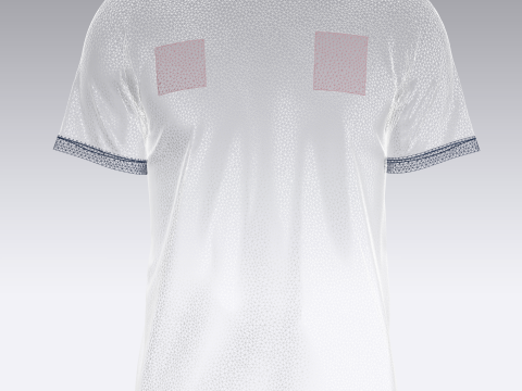 Soccer Blue Jersey Player 08 3D 模型