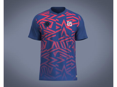 Soccer Blue jersey Player 05 3Dモデル