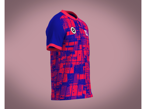Soccer Blue jersey Player 03 V2 Model 3D
