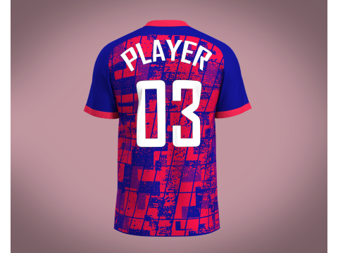Soccer Blue jersey Player 03 V2 Model 3D