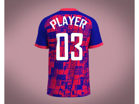 Soccer Blue jersey Player 03 V2 3D Model