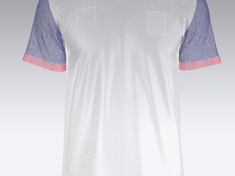 Soccer Blue jersey Player 03 V2 Model 3D