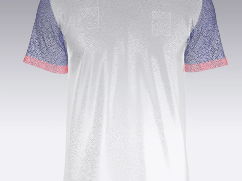 Soccer Blue jersey Player 03 V2 3D Model