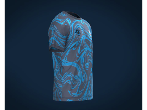 Soccer Blue Jersey Player-11 3D Model