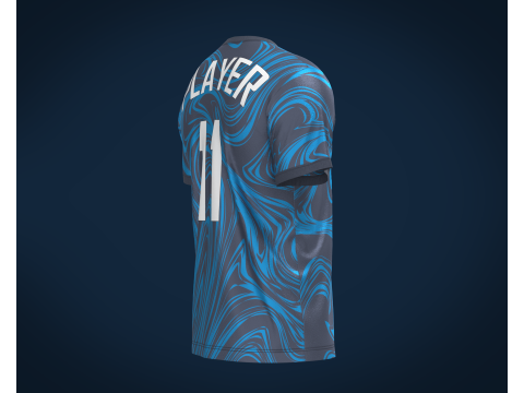 Soccer Blue Jersey Player-11 3D Модель