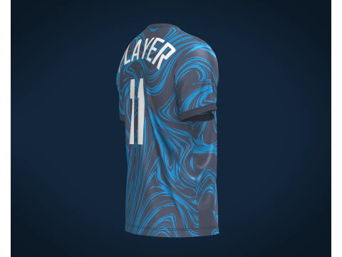 Soccer Blue Jersey Player-11 3D Model