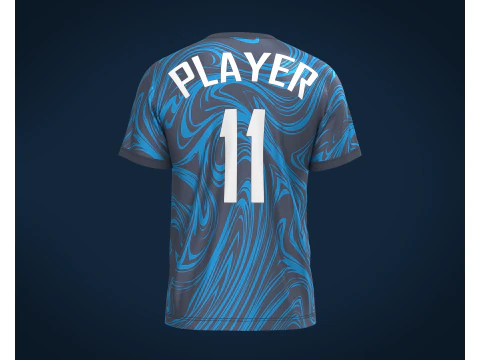 Soccer Blue Jersey Player-11 3D Model