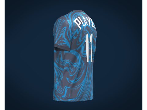 Soccer Blue Jersey Player-11 3D Модель