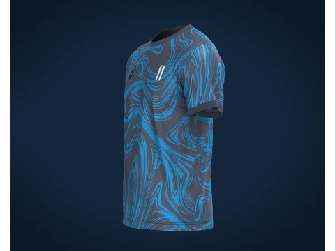 Soccer Blue Jersey Player-11 3D Model