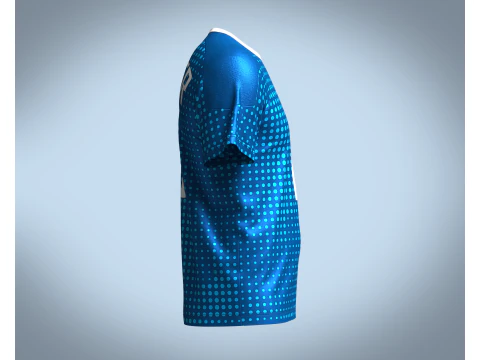 Soccer Blue Jersey Player-10 3D Model