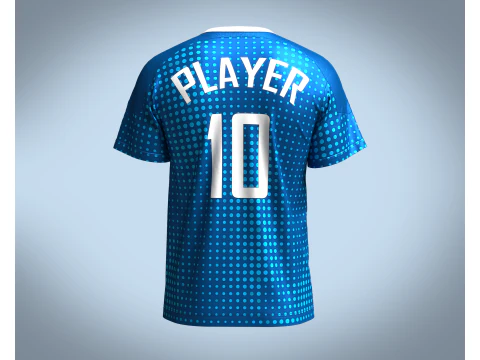 Soccer Blue Jersey Player-10 3D Model