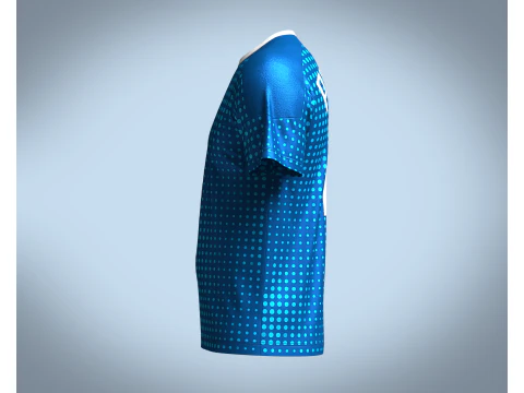Soccer Blue Jersey Player-10 3D Model
