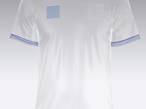 Soccer Blue Jersey Player-09 3Dモデル