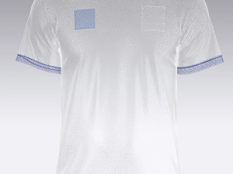 Soccer Blue Jersey Player-09 3D Model