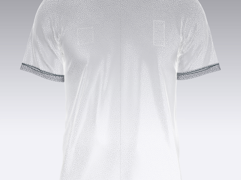 Soccer Blue Printed Jersey-11 Modèle 3D