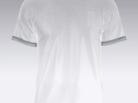 Soccer Blue Printed Jersey-11 3D Model