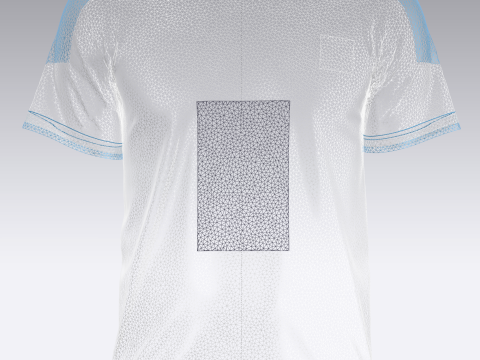 Soccer Blue Print Jersey Player-10 3D Model
