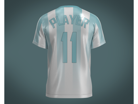 Soccer Blue Sports Jersey Player-11 Modelo 3D