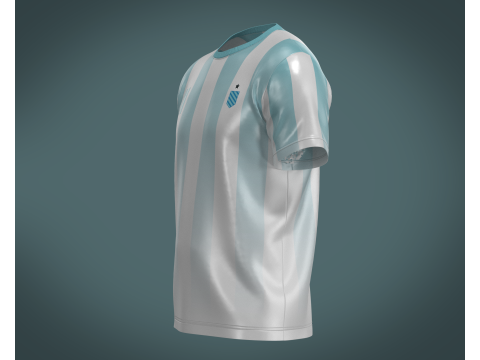 Soccer Blue Sports Jersey Player-11 Modelo 3D