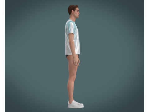 Soccer Blue Sports Jersey Player-11 Modelo 3D