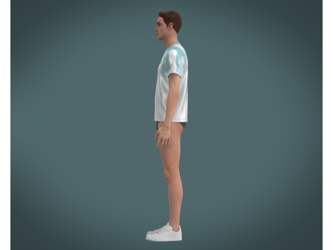 Soccer Blue Sports Jersey Player-11 Modelo 3D
