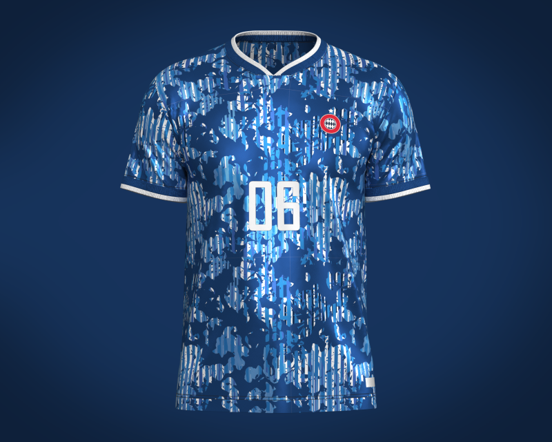 Soccer Blue Sports Jersey Player-06 3D-Modell .c4d .max .obj .3ds .fbx .stl .blend 