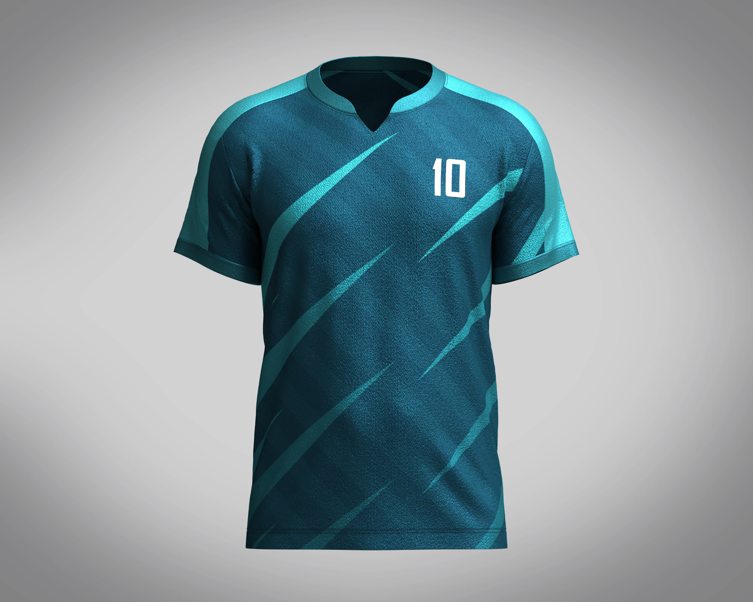 Mens Soccer Ash color Jersey Player-10 3D Model .c4d .max .obj .3ds .fbx .stl .blend 