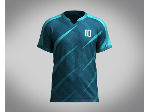Mens Soccer Ash color Jersey Player-10 3D Model