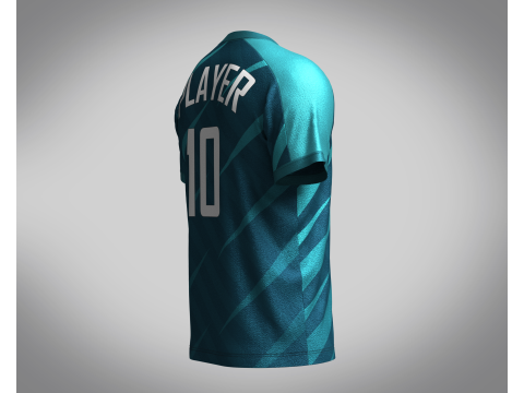 Mens Soccer Ash color Jersey Player-10 Model 3D