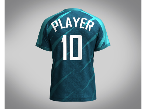 Mens Soccer Ash color Jersey Player-10 Model 3D