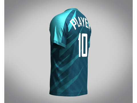 Mens Soccer Ash color Jersey Player-10 Model 3D