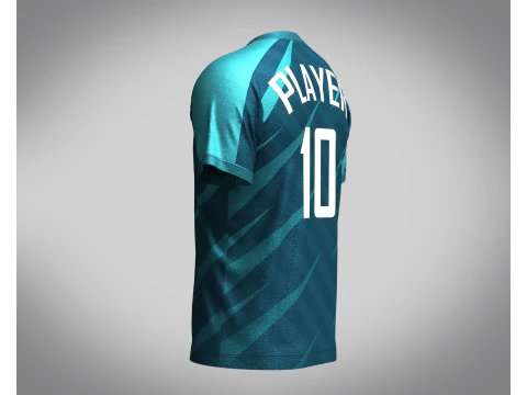 Mens Soccer Ash color Jersey Player-10 3D Model