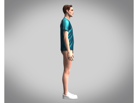 Mens Soccer Ash color Jersey Player-10 Model 3D