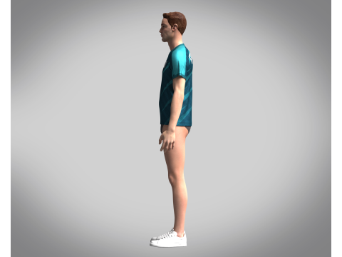Mens Soccer Ash color Jersey Player-10 Model 3D