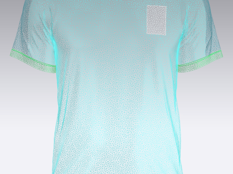 Men Soccer Blue and Mint Jersey Player-10 3D मॉडल